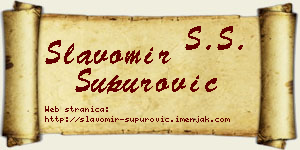 Slavomir Supurović vizit kartica